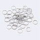 Rhodium Plated 925 Sterling Silver Open Jump Rings(STER-F036-02P-0.5x6mm)-1