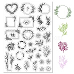 Custom PVC Plastic Clear Stamps, for DIY Scrapbooking, Photo Album Decorative, Cards Making, Stamp Sheets, Film Frame, Flower Pattern, 160x110x3mm(DIY-WH0439-0015)