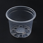 Transparent Plastic Planters with Drainage Holes, Column, Clear, 80x63mm, Inner Diameter: 72mm(AJEW-WH20195-44A)