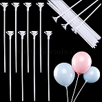 PP Plastic Balloon Bar & Cap Set, White, 320x5.5mm(DIY-WH20007-247)