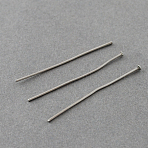 Tarnish Resistant 304 Stainless Steel Flat Head Pins, Stainless Steel Color, 40x0.7mm, Head: 1.6mm(STAS-R046-40mm)