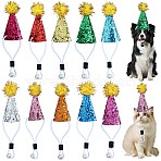 10Pcs Polyester Birthday Hat, Children's Party Decoration Supplies, Mixed Color, 120mm(FEPA-SP0001-03)