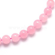 Natural Rose Quartz Round Beads Strands, 10mm, Hole: 1mm, about 39pcs/strand, 15 inch(X-G-O047-04-10mm)