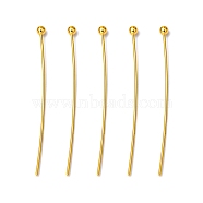 Brass Ball Head pins, Cadmium Free & Lead Free, Golden, 30x0.5mm, 24 Gauge, Head: 2mm, about 10000pcs/bag(KK-R020-07G)