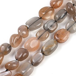 Natural Sunstone Beads Strands, Nuggets, Tumbled Stone, 5~7x7~9x5~7mm, Hole: 1mm, 16.14''(41cm)(G-P497-01A-17)