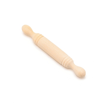 Mini Wooden Rolling Pin, Dough Roller for Baking Pastry Pizza Cookies, Kitchen Tool, Navajo White, 5x0.65cm