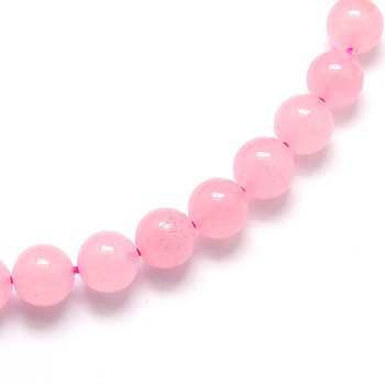 Natural Rose Quartz Round Beads Strands, 10mm, Hole: 1mm, about 39pcs/strand, 15 inch