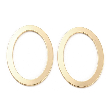 Brass Linking Rings, Oval Connector, Real 18K Gold Plated, 33x24x1mm