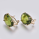 Faceted Glass Stud Earring Findings(X-GLAA-F084-D05)-1
