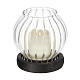 Kerzenhalter aus gerilltem Rondelle-Glas(DJEW-WH0043-13A)-1