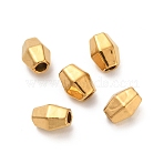 304 Stainless Steel Beads, Bicone, Faceted, Ion Plating(IP), Real 18K Gold Plated, 5x4x3.5mm, Hole: 1.5mm(STAS-D204-02G)