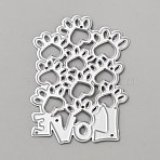 Cutting Dies Stencils, for DIY Scrapbooking, Photo Album, Decorative Embossing Paper Card, Flower, 70x51x0.8mm, Hole: 1.2mm(DIY-WH20049-03G)