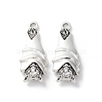 Tibetan Style Alloy Pendants, Halloween Bat, Antique Silver, 27.5x12x4mm, Hole: 1.8mm(X-TIBE-B002-02AS)