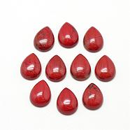 Natural Red Jasper Cabochons, teardrop, 17~18x12~13x5mm(G-R417-13x18-31)