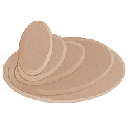 5Pcs 5 Styles MDF Wood Boards, Ceramic Clay Drying Board, Ceramic Making Tools, Oval, Tan, 13~35x9~17.5x1.5cm, 1pc/style(DIY-WH0622-087)