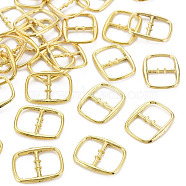2-Hole Alloy Buttons, Cadmium Free & Nickel Free & Lead Free, Rectangle, Light Gold, 26x22x2mm, Hole: 10.5x10mm(BUTT-N018-065D-01-NR)