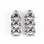 Tibetan Style Alloy Pendants, Lead Free & Cadmium Free, Traffic Light, Antique Silver, 19.5x7.5x5mm, Hole: 1.8mm, about 350pcs/500g(TIBE-S323-122AS-RS)