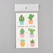 Removable Fake Temporary Water Proof Cartoon Tattoos Paper Stickers, Plant, Colorful, 120~121.5x75mm(AJEW-WH0061-C02)