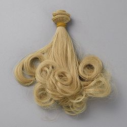 PP Doll Wig Hair, for DIY Girls BJD Makings Accessories, Wheat, 1000x150~160x0.5mm.(AJEW-WH0472-78B-03)