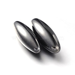 Magnetic Synthetic Hematite Oval Beads, No Hole, 35.5~37x12.5~13.5mm(X-G-P079-07A)