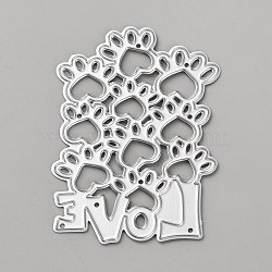 Cutting Dies Stencils, for DIY Scrapbooking, Photo Album, Decorative Embossing Paper Card, Flower, 70x51x0.8mm, Hole: 1.2mm(DIY-WH20049-03G)