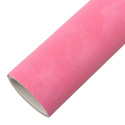 Frosted PVC Imitation Leather Fabrics, DIY Craft Supplies, Hot Pink, 33x20cm(PW-WG093A2-08)