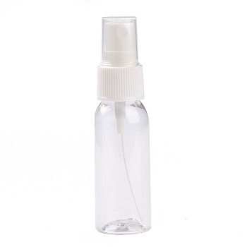 Plastic Spray Bottles, Fine Mist Atmoizer, Refillable Bottle with Dustproof Lid, Clear, 10.45x2.7cm