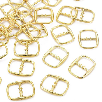 2-Hole Alloy Buttons, Cadmium Free & Nickel Free & Lead Free, Rectangle, Light Gold, 26x22x2mm, Hole: 10.5x10mm