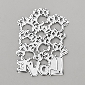 Cutting Dies Stencils, for DIY Scrapbooking, Photo Album, Decorative Embossing Paper Card, Flower, 70x51x0.8mm, Hole: 1.2mm
