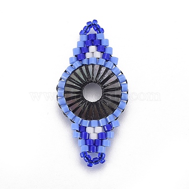 31mm RoyalBlue Rhombus Glass Links