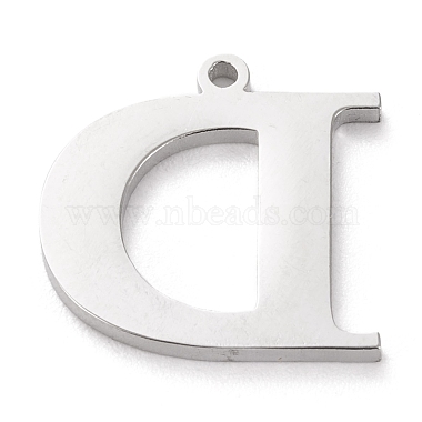 304 pendentif lettre en acier inoxydable sertis strass(STAS-J028-01D)-2