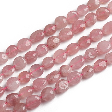 10mm Nuggets Rose Quartz Beads