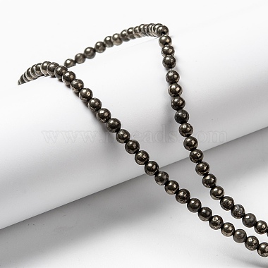 Natural Pyrite Beads Strands(X-G-L031-4mm-01)-4