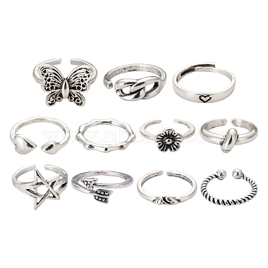11 Style Adjustable Alloy Finger Rings(RJEW-LS0001-14AS)-2