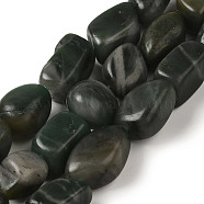 Natural African Jade Beads Strands, Nuggets, Tumbled Stone, 11.5~24x9~14x6.5~11mm, Hole: 1.1mm, about 26pcs/strand, 15.35~16.06''(39~40.8cm)(G-B078-D35-04)