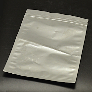 Aluminum Foil PVC Zip Lock Bags, Resealable Packaging Bags, Top Seal, Self Seal Bag, Rectangle, Silver, 20x14cm(OPP-L001-01-14x20cm)