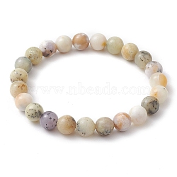 Natural Opal Round Beaded Stretch Bracelets, Colorful, Inner Diameter: 2-1/2 inch(6.2cm), 8.5mm(BJEW-TA00474)