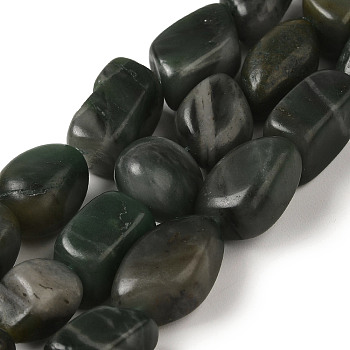 Natural African Jade Beads Strands, Nuggets, Tumbled Stone, 11.5~24x9~14x6.5~11mm, Hole: 1.1mm, about 26pcs/strand, 15.35~16.06''(39~40.8cm)