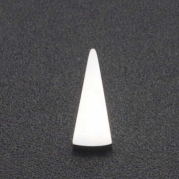 Non-Tarnish 201 Stainless Steel Charms, for Simple Necklaces Making, Stamping Blank Tag, Laser Cut, Triangle, Stainless Steel Color, 10x4x3mm, Hole: 1.6mm