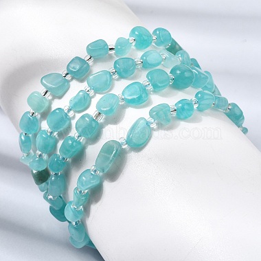 Natural Amazonite Beads Bracelets(GG-CBA05D5-02A-07A)-1