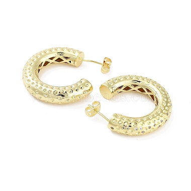 Rack Plating Brass Micro Pave Cubic Zirconia Studs Earrings(EJEW-B047-06G)-2