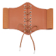 Imitation Leather Wide Elastic Chain Belt(AJEW-WH0314-148B)-1