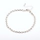 Silver Color Plated Brass Rhinestone Cup Chain Ankle(AJEW-AN00026)-1