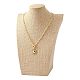 Wooden Covered with Imitation Burlap Necklace Displays(NDIS-K001-B15)-3