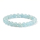 SUNNYCLUE Natural Aquamarine Round Beads Stretch Bracelets(BJEW-PH0001-8mm-19)-1