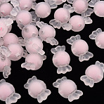 Transparent Acrylic Beads, Frosted, Bead in Bead, Candy, Misty Rose, 11.5x21.5x11.5mm, Hole: 2.5mm, about 393pcs/500g(TACR-S152-13C-A01)