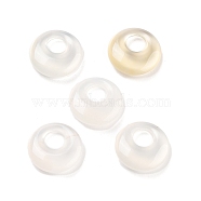 Natural White Chalcedony Flat Round Charms, 13x4mm, Hole: 5mm(G-P537-03A)