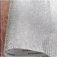 Self Adhesive Glass Rhinestone Glue Sheets, for Trimming Cloth Bags and Shoes, Crystal, 40x24cm(RB-Q211-01A)