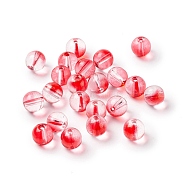 Glass Beads, Round, Crimson, 8mm, Hole: 1.4mm(GLAA-C021-01D)