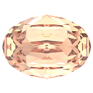 Preciosa&reg MAXIMA Crystal Fancy Stones, Czech Crystal, 435 12 601 Oval, Dura Foiling, 90300 Light Peach, 14x10mm(Y-PRC-FF14-90300)